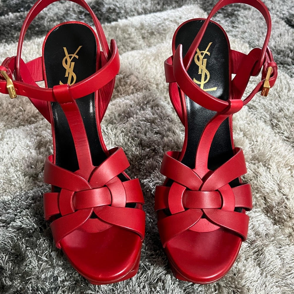 Yves Saint Laurent Bold Red Women's Sandals